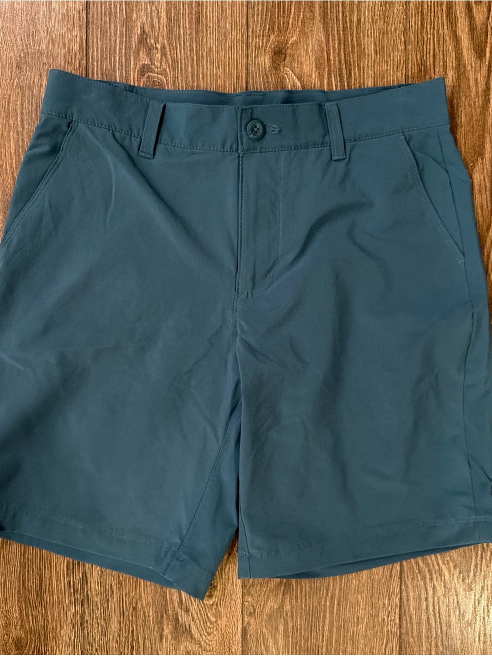 Men's Flat-Front Shorts in Deep Teal